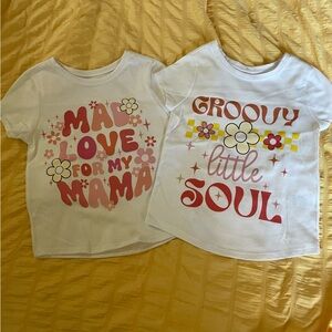 2 NWOTS graphic tees! Size 3T toddler girl.‎ Hippie fun!